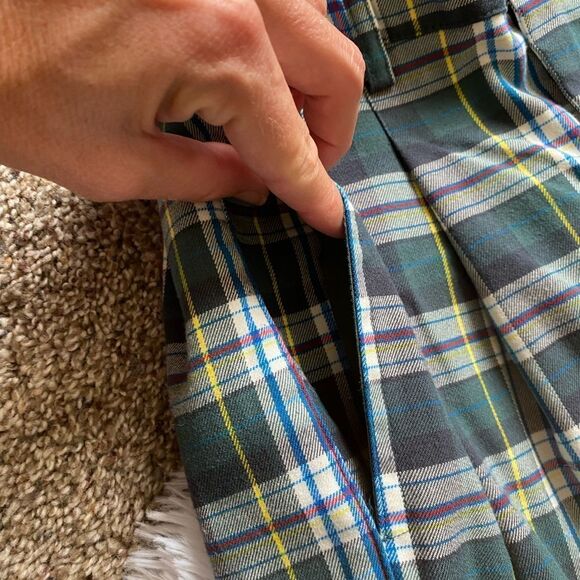 Urban Outfitters Plaid Pants Womens Size XS Green - Picture 5 of 9